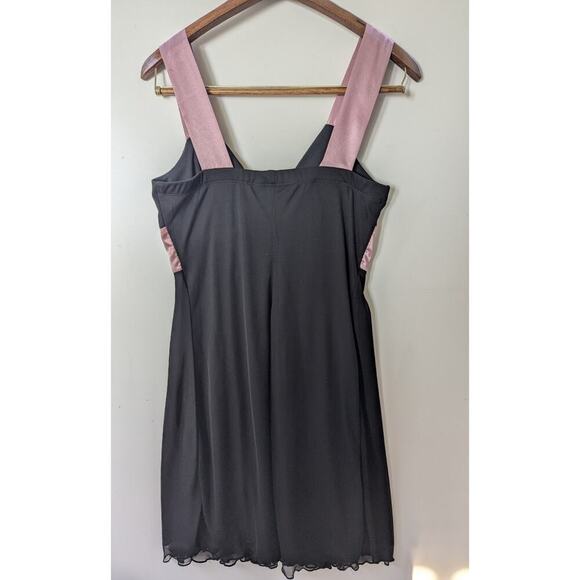 Speechless Black Midi Dress Pink bow Sheer lined Semi formal HOCO Coquette girl - Picture 2 of 7